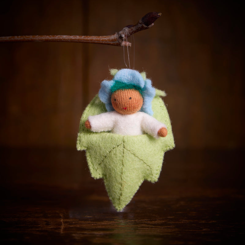 Handmade Wool Bud Baby - Brown