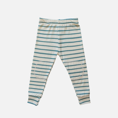 Baby & Kids Merino Wool Long Johns Set - Lagoon Stripe