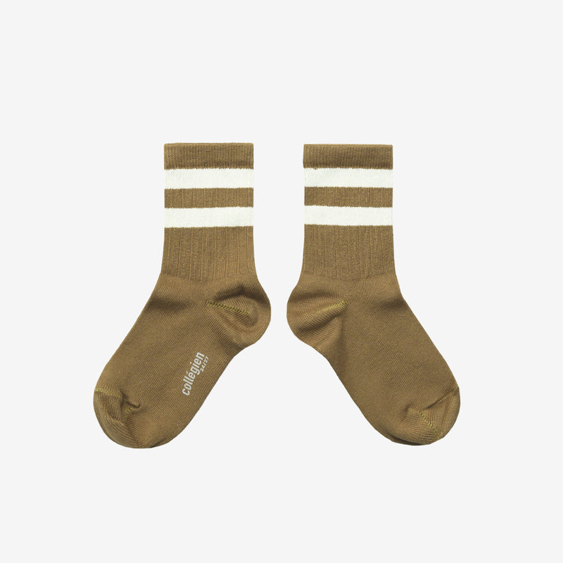 Babies & Kids Cotton Varsity Socks - Biscuit