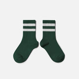 Babies & Kids Cotton Varsity Socks - Forest Green