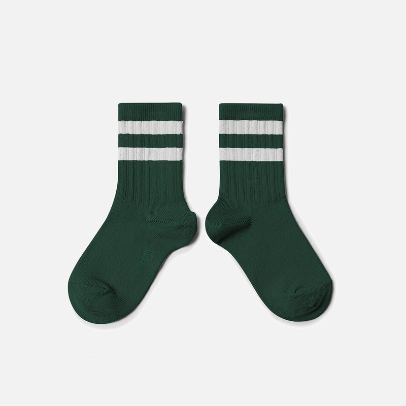 Babies & Kids Cotton Varsity Socks - Forest Green