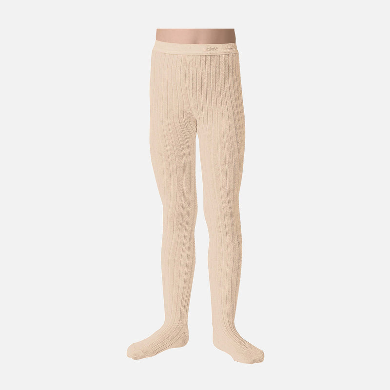 Baby & Kids Cotton Rib Tights - Sable