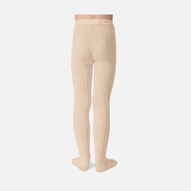 Baby & Kids Cotton Rib Tights - Sable