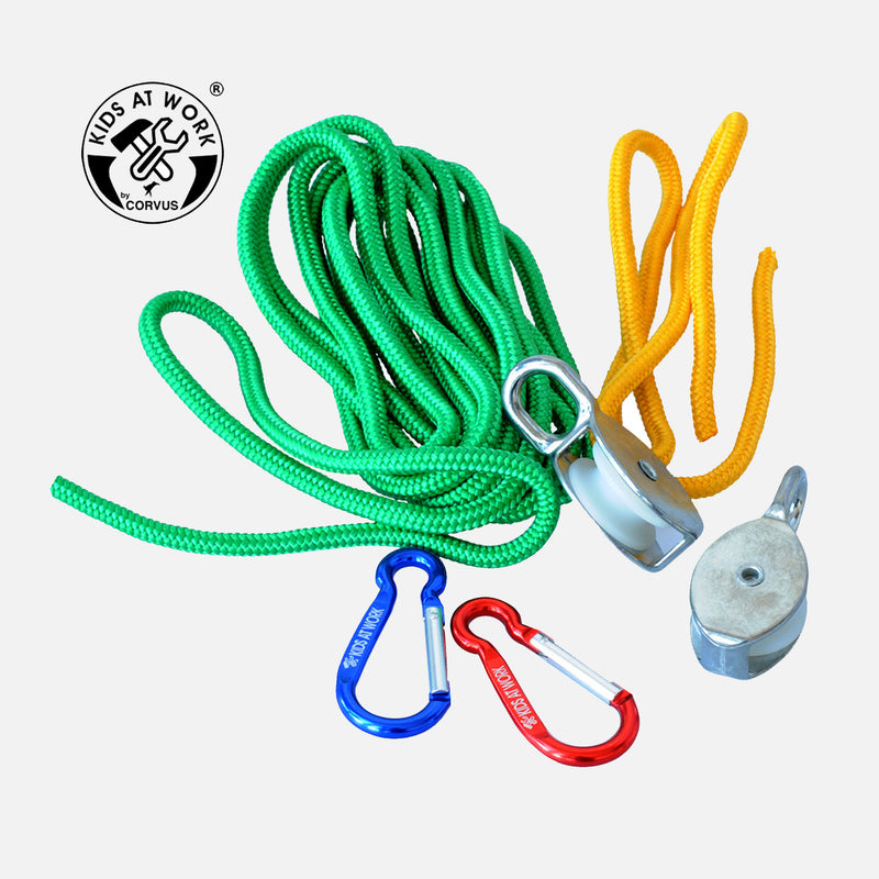 Pulley Rope Set Rope Lifting Pulley Set - Set of 6 – MamaOwl