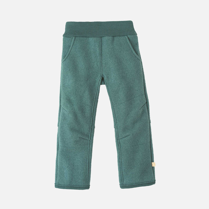 Boiled Wool Pull On Trousers - Eucalyptus