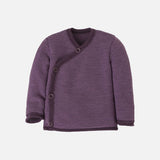 Baby Merino Wool Cardigan - Aubergine/Lilac