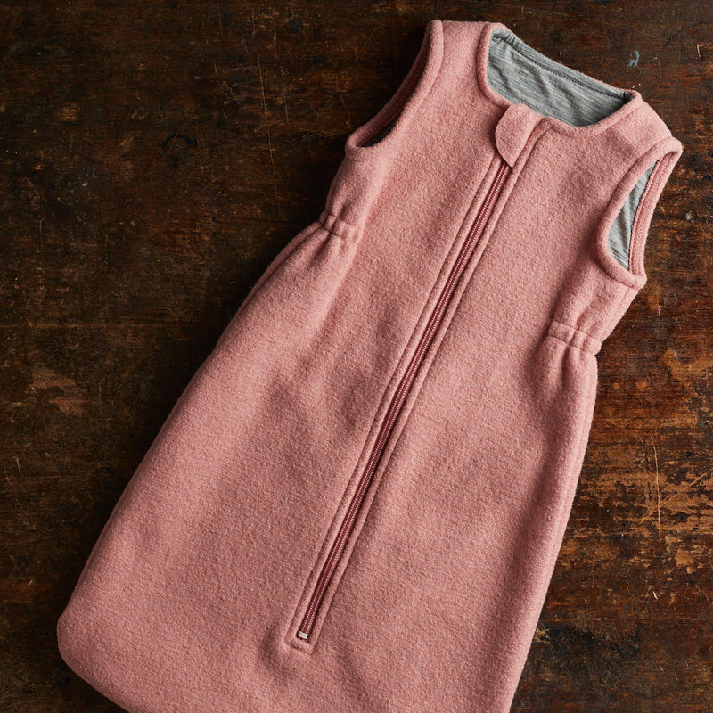 Baby Boiled Merino Wool Sleeping Bag - Soft Pink