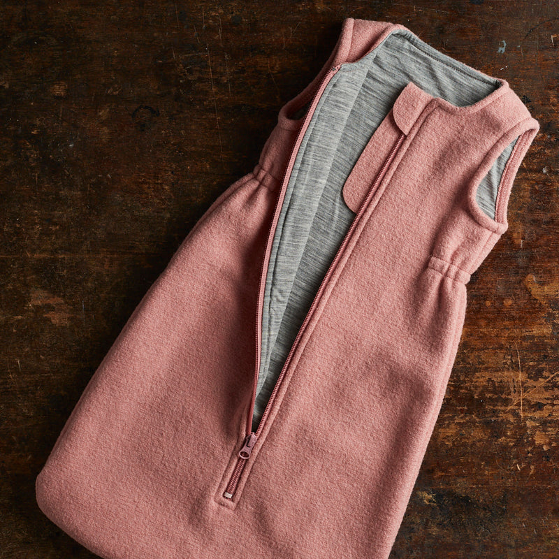 Baby Boiled Merino Wool Sleeping Bag - Soft Pink