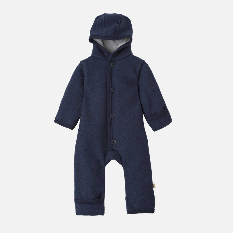Baby & Kids Boiled Merino Wool Overall - Indigo