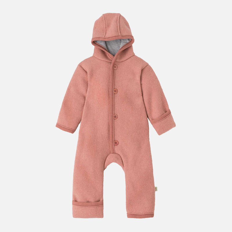 Baby & Kids Boiled Merino Wool Overall - Soft Pink