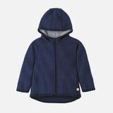 Baby & Kids Boiled Merino Wool Zip Jacket - Indigo