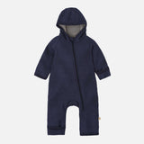 Baby & Kids Boiled Merino Wool Zip Overall - Indigo