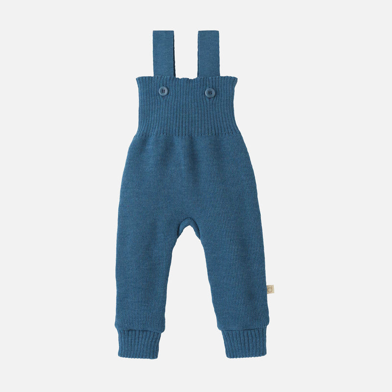 Baby & Kids Merino Wool Dungarees - Dove Blue