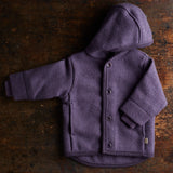 Baby & Kids Boiled Merino Wool Jacket - Aubergine