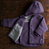 Baby & Kids Boiled Merino Wool Jacket - Aubergine
