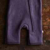 Baby & Kids Boiled Merino Wool Zip Overall - Aubergine