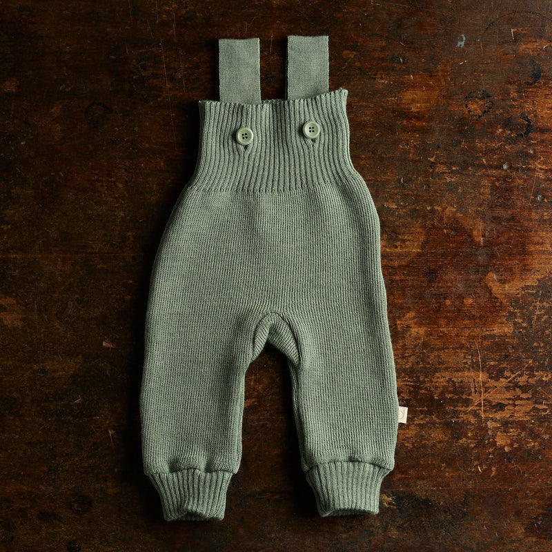 Baby & Kids Merino Wool Dungarees - Jade
