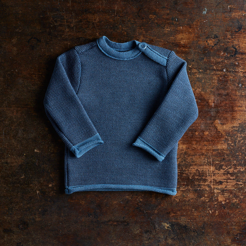 Baby & Kids Merino Wool Jumper - Dove Blue/Indigo