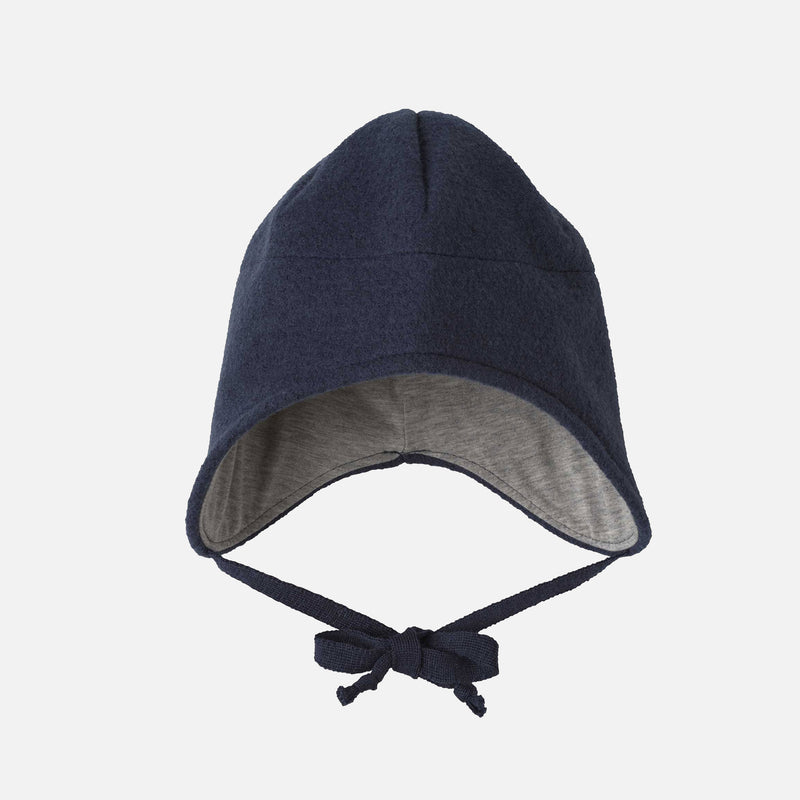 Boiled Merino Wool Hat - Indigo