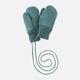 Boiled Merino Wool Mittens - Eucalyptus