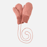 Boiled Merino Wool Mittens - Soft Pink