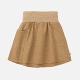 Boiled Merino Wool Skirt - Caramel