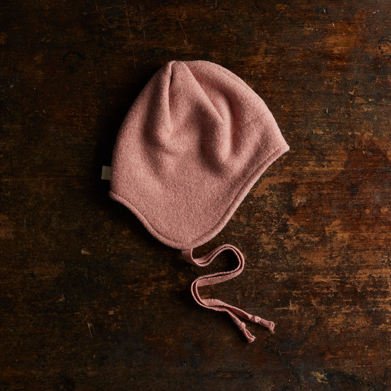 Boiled Merino Wool Hat - Soft Pink