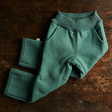Boiled Wool Pull On Trousers - Eucalyptus