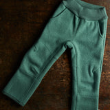 Boiled Wool Pull On Trousers - Eucalyptus