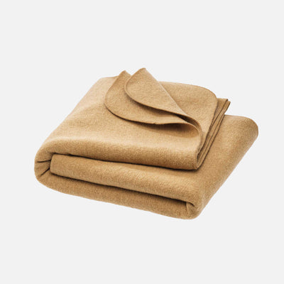 Boiled Merino Wool Blanket - Caramel