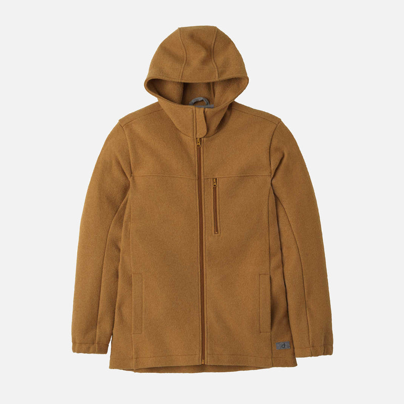 Men's Boiled Merino Wool Jacket - Toffee