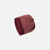 Merino Wool Beanie - Cassis/Soft pink