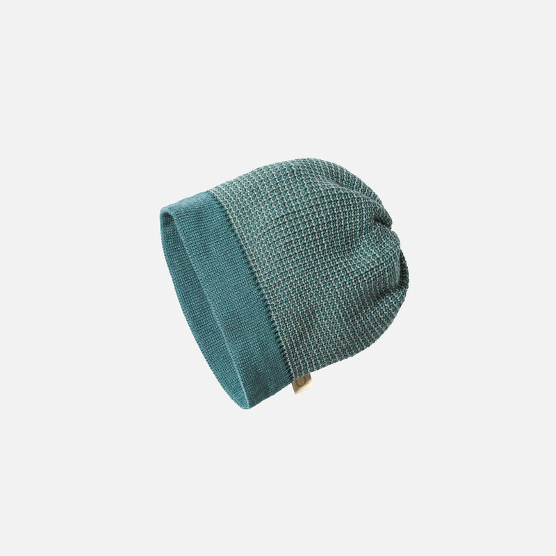 Merino Wool Beanie - Eucalyptus/Jade