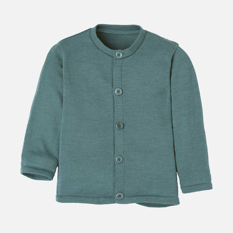 Merino Wool Cardigan - Eucalyptus
