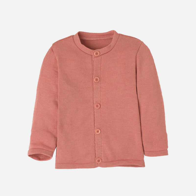 Merino Wool Cardigan - Soft Pink
