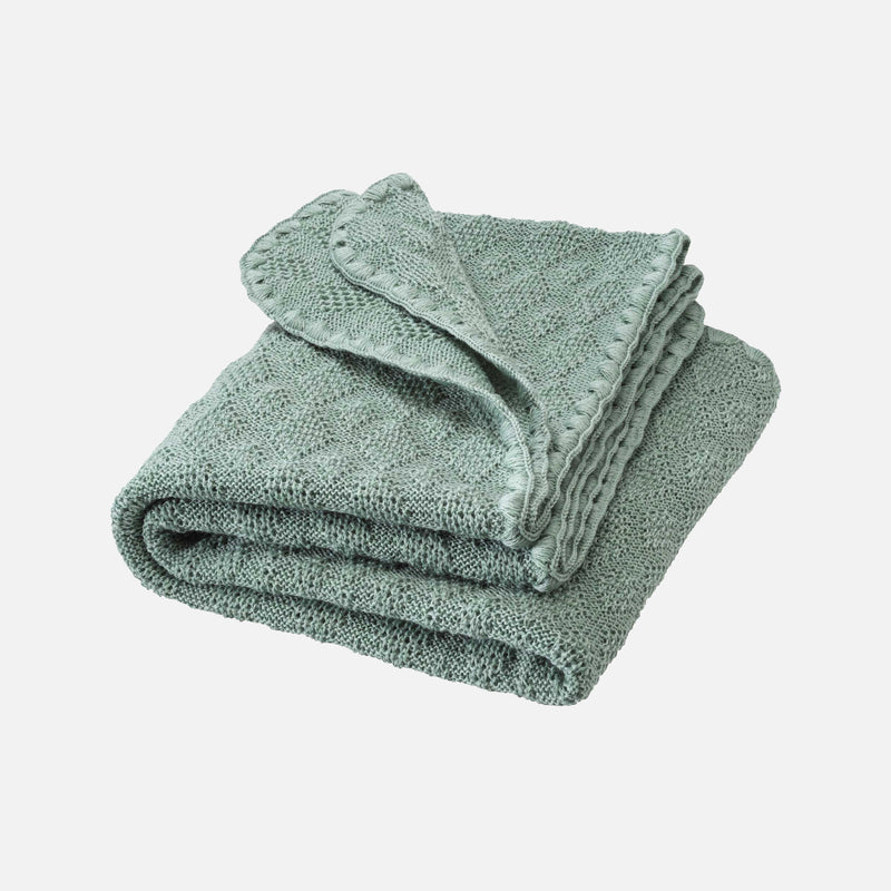 Merino Wool Swaddle/Baby Blanket - Jade