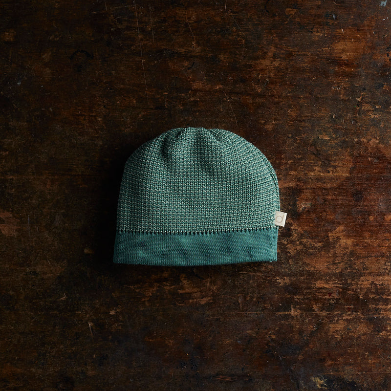 Merino Wool Beanie - Eucalyptus/Jade