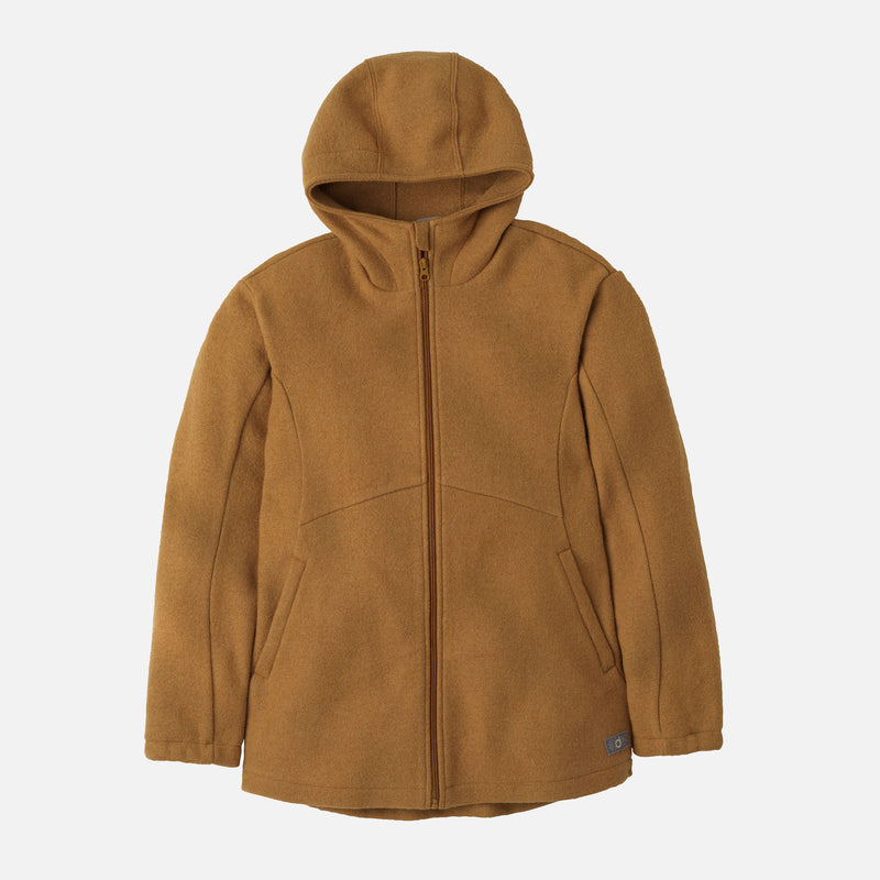 Women's Boiled Merino Wool Jacket - Toffee