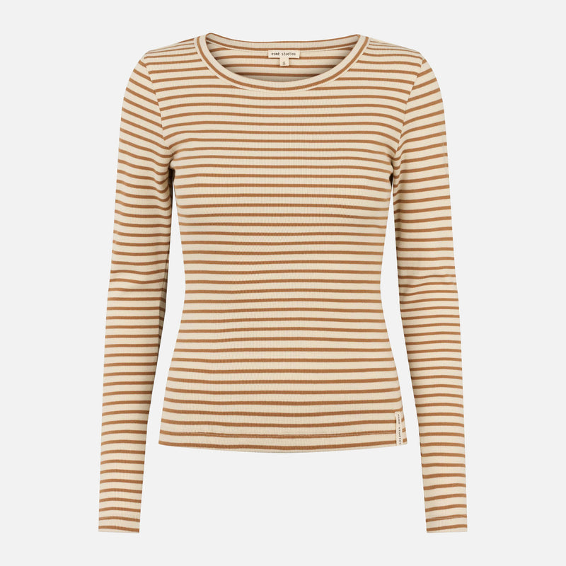 Women's Cotton Blossom Stripe Top - Fog