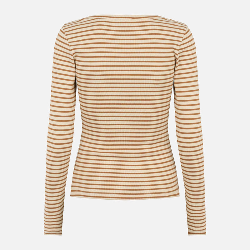 Women's Cotton Blossom Stripe Top - Fog