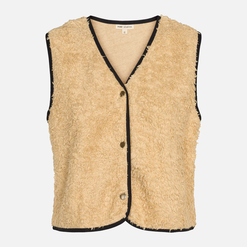 Women's Cotton Fleece Alex Vest - Warm Sand
