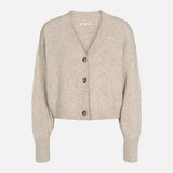 Women's Lambswool/Cotton Elida Cardigan - Sand Melange