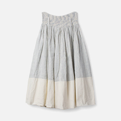 Women's Cotton/Linen Joann Skirt - Fog Stripe
