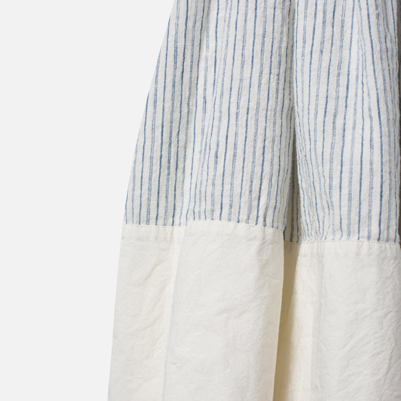 Women's Cotton/Linen Joann Skirt - Fog Stripe
