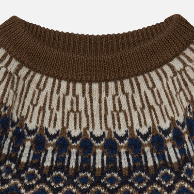 Merino Wool Fairisle Sweater - Amber