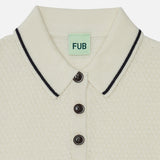 Merino Wool Pique Polo Shirt - Ecru