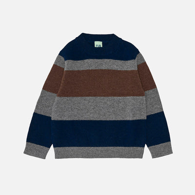 Lambswool Crew Neck Sweater - Stripe