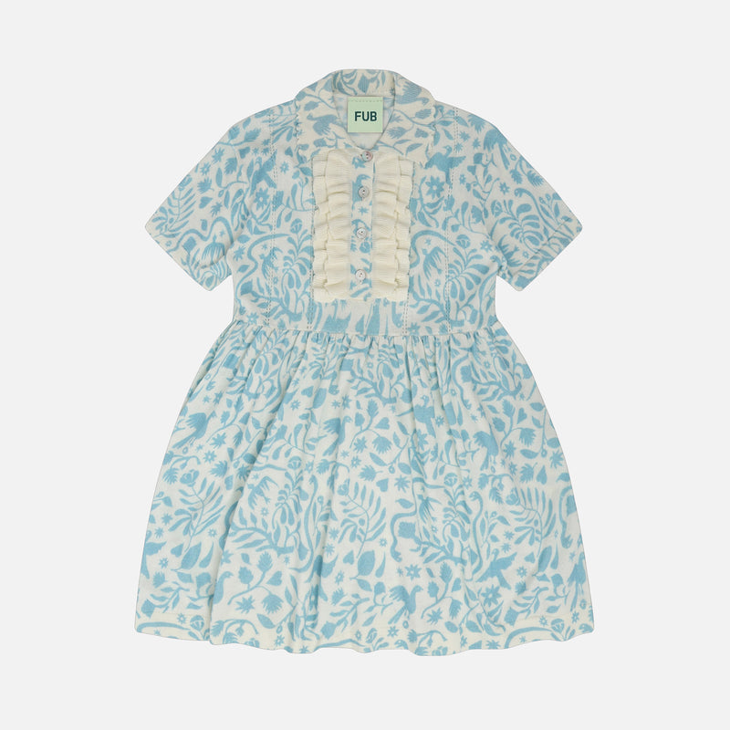 Kids Cotton Knitted Printed Dress - Otomi