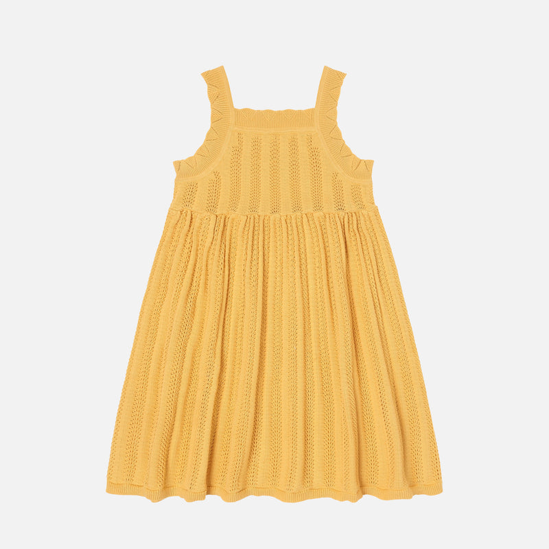 Kids Cotton Knitted Summer Dress - Butter