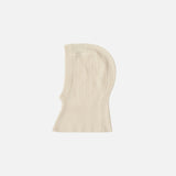 Baby Merino Wool Pointelle Balaclava - Ecru